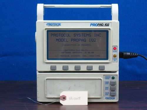Welch Allyn Protocol Systems ProPaq 102 Patient Monitor SpO2 ECG Temp CO2 Print