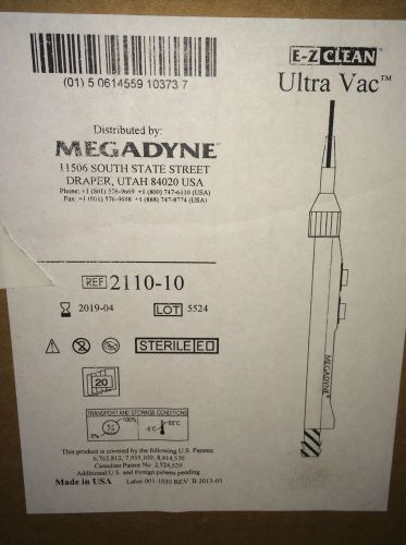 Lot of (20) megadyne ez-clean ultra vac ref 2110-10 in date for sale