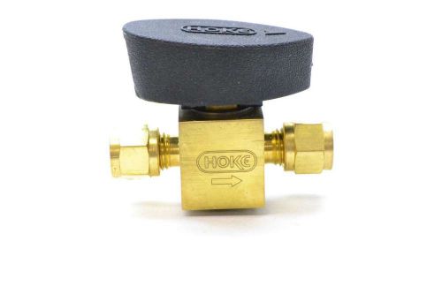 New hoke 7312g4b 3000psi 1/4in tube brass threaded plug valve d410376 for sale