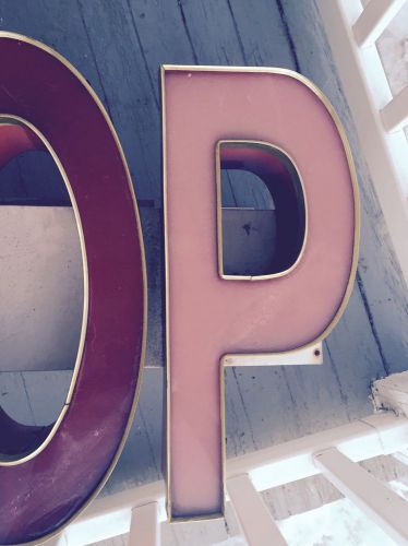 Neon Commerical Channel Sign Letter &#034;P&#034; 18&#034; Tall
