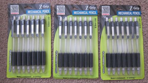 3 Packages of Zebra Z-Grip Mechanical Pencils 0.5mm Lead (7/pack)