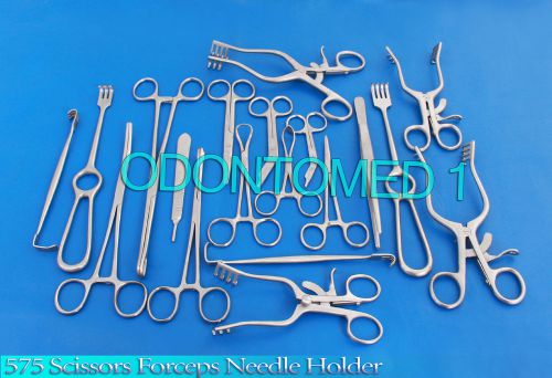 575 SCISSORS FORCEPS NEEDLE HOLDER TOWEL CLAMP SURGICAL VETERINARY INSTRUMENTS