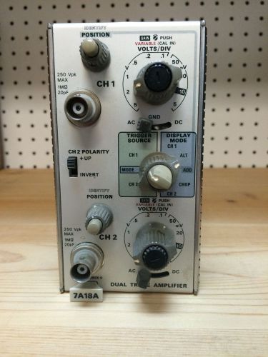 Tektronix 7A18A 75 MHz Dual Trace Amplifier Plug-In