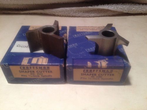 2) Boxed Shaper Cutters Craftsman Fits 1/2&#034; Spindle #2333&amp; # 2309
