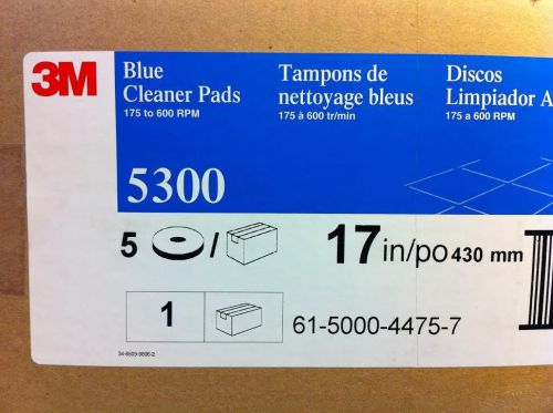 NEW 3M 17&#034; Blue Scrubber Pads - 5 Pads per Case - NEW!