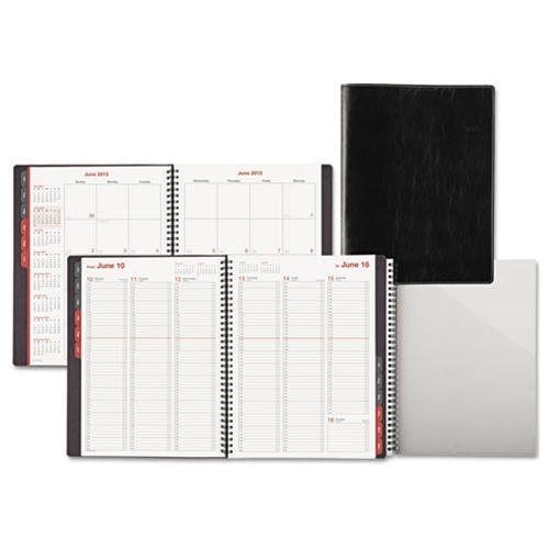 Day-Timer® Fashion Weekly/Monthly Appointment Book, 8 x 11, White/Red/Gray, 2015