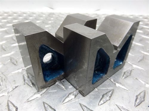 Pair of 1-3/4&#034; capacity precision v block set 3&#034; x 1-1/4&#034; x 2-3/8&#034; tall for sale