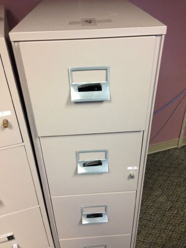 Record protect fireproof 4 drawer file cabinet used  17w x 30-1/2 d x 52h w/key for sale