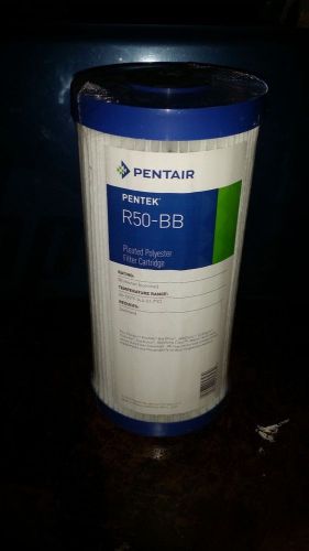 Pentek ~ r50-bb ~ pleated polyester filter cartridge micron ~ 1&#034;x 4-1/2&#034;x 9-3/4&#034; for sale