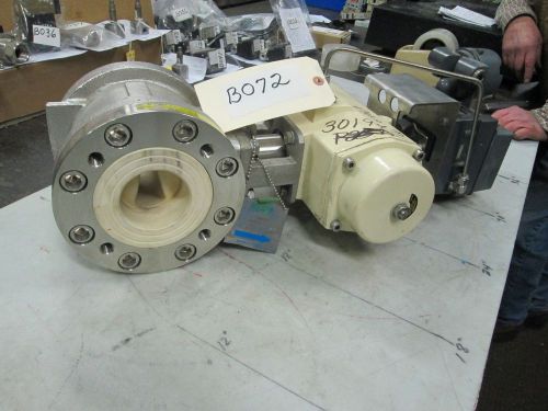 Cosmix fine ceramic ball ctrl valve w/actuator #uu9041101-1 3&#034; flg conn. (new) for sale