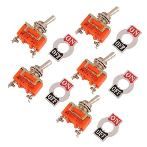 Mini 5X Heavy Duty 2Pin 15A 250V dash Toggle Switch Flick SPST ON/OFF