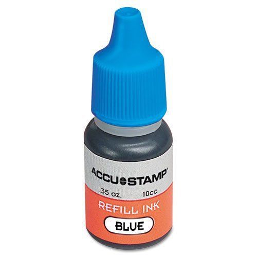 NEW COSCO - ACCU-STAMP Gel Ink Refill  Blue  0.35 oz Bottle 090682 (DMi EA