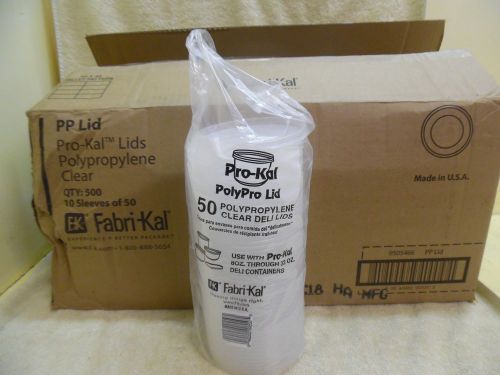 450 PP Pro-Kal Lids Polypropylene Clear Fits All Fabri-Kal Containers 9505466