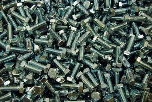(150) hex head 3/8-16 x 1 grade 5 bolts zinc plated cap screws for sale