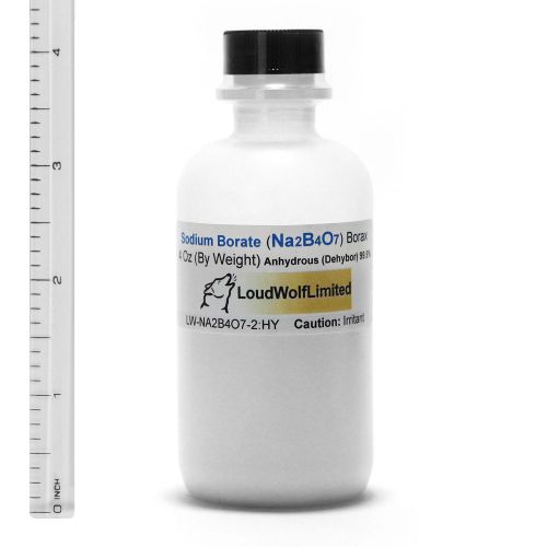 Sodium Borate Glassified &#034;Borax&#034;  Ultra-Pure (99.9%)  4 Oz  SHIPS FAST from USA