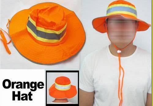 Wholesale Lot 48 - Bright Orange Booney Men’s Ventilated Reflective Safety Hat