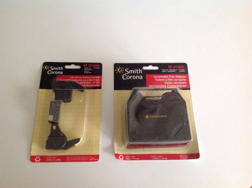 Smith Corona Film Ribbon H21000 2 Pack &amp; H21060 Correcting Cassette New &amp; Sealed