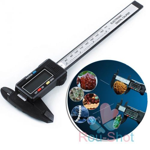 Utility 150mm 6 inch digital lcd electronic vernier calipers steel micrometer for sale