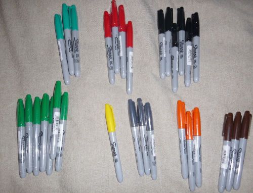 Lot of 30 SHARPIE Permanent Marker - Fine Point  assorted colors  New!