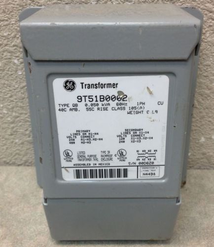 GENERAL ELECTRIC GE 9T51B0002 TRANSFORMER 240/480 PRIMARY 120/240 SECONDARY