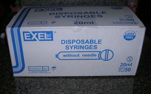 50 NEW  EXEL 26281 20 ML / CC  WITHOUT NEEDLES U.S.A SELLER