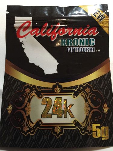 50 California 24k 5gEMPTY** mylar ziplock bags (good for crafts jewelry)