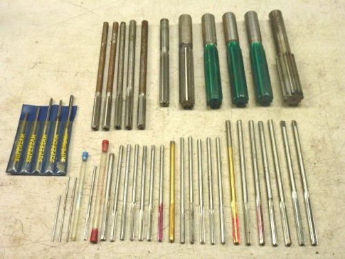 LOT of (40) ASSORTED REAMERS ROUND SHANKS / MORSE, L&amp;I, BUTTERFIELD &amp; OTHERS