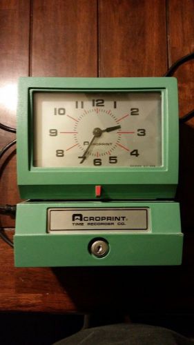 ACROPRINT 150AR3 EMPLOYEE TIME CLOCK PUNCH STAMP RECORDER - EXCELLENT CONDITION