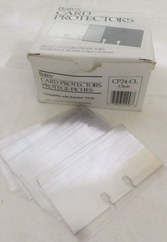 250 Bates Business Card Protectors Refill Sleeves Clear CP24-CL 2 1/4&#034; X 4&#034;