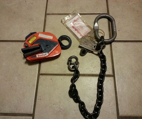 Crosby lifting clamp and chain for sale