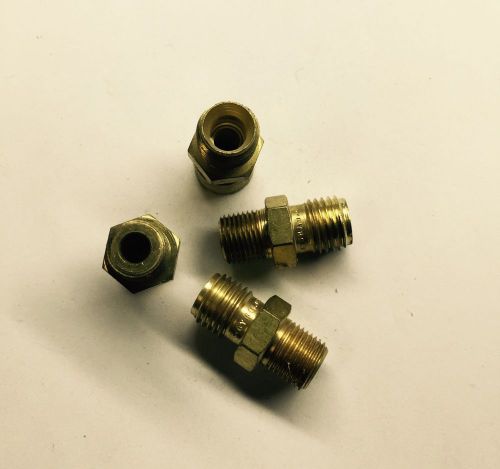 Hoke gyrolok 4cm2-br 1/4&#034; gyro to 1/8&#034; npt male connector [lot of 7] for sale