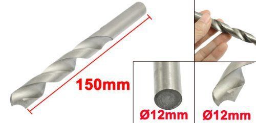 150mm long 12mm dia straight shank high speed steel spiral twist drill bit new for sale