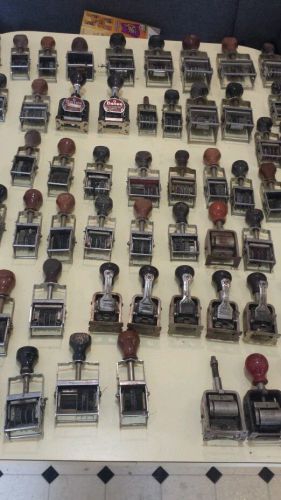 Lot of 60 antique vintage numbering machines