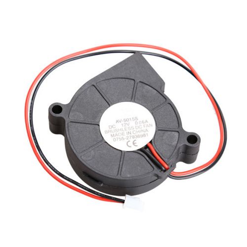 1pcs 2 wires dc 5015s 50mm x 15mm 12v 0.06a brushless cooling blower fan for sale