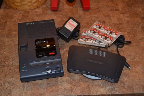 Sony M-2000 Microcassette Transcriber Dictation Machine with tapes - TESTED