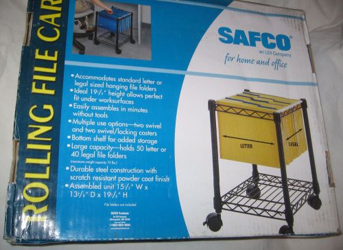 Safco Compact Mobile Wire File Cart One Shelf 15 1/2&#034; W x 13 7/8&#034; D x 19 1/2&#034; H