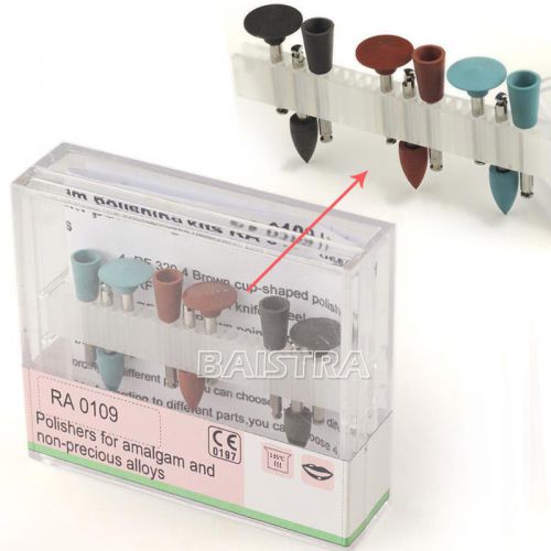 Dental assorted lab silicone polisher diamond burs cups 9 pcs/kit for sale