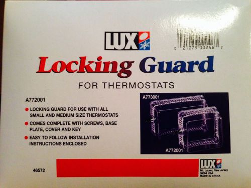 Lot (3) LUX Clear Plastic Locking Guard For Thermostats - Brand New