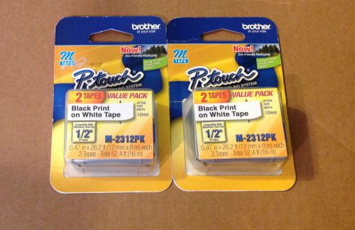 Genuine Brother P-Touch M-2312PK **Value Pack** Lot of 2 New Sealed
