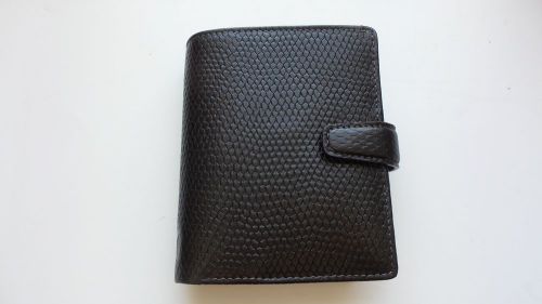 Filofax mini size black Chameleon leather organizer  &amp; Wallet, retired
