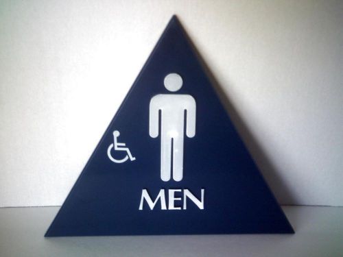 Men&#039;s Bathroom Door Sign Restroom Bar Restaurant Man Cave Handicapped New