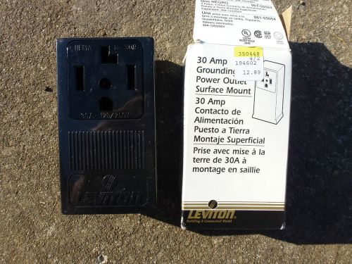 Leviton 3 pole 4 wire grounding surface mount power outlet female 30a amp 55054 for sale