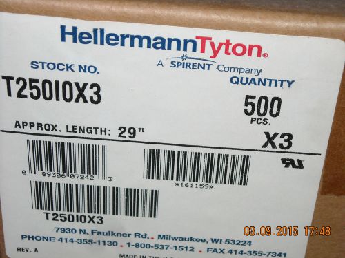 WIRE TIES 29&#034; Hellermann Tyton T250IOX32 item#224 box of 500