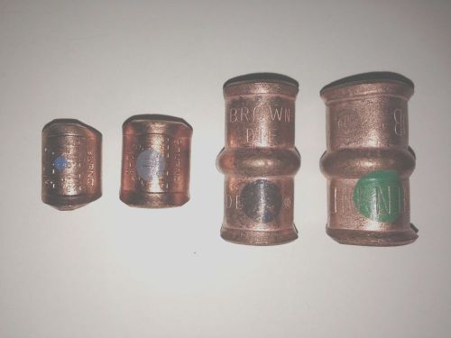 Ground c-tap set- 4 piece- t&amp;b green/brown, burndy grey/blue dies covers 12-6awg for sale