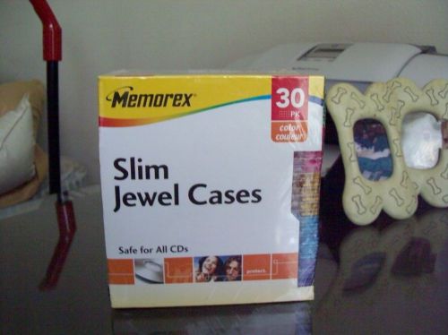 Memorex Slim Jewel CD Cases 30 Pack New in Pack