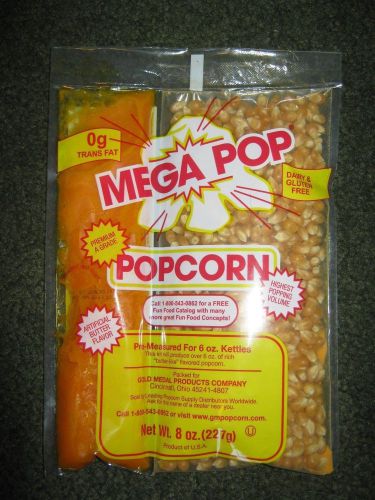 MEGA-POP POPCORN (20 PKGS) FOR  6 OZ KETTLES. INCLUDES  POPCORN, OIL &amp; SALT