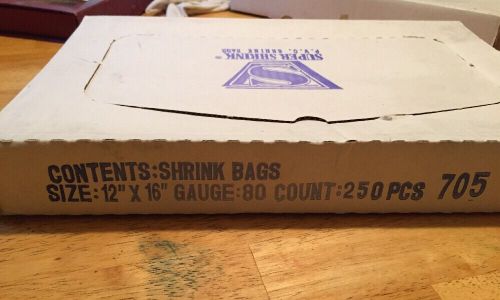 250 12&#034; x 16&#034; shrink wrap bags for sale