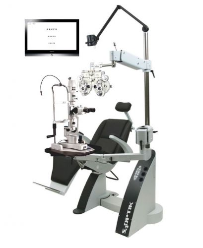 Premier Ophthalmic Exam Lane - Chair/Stand, Slit Lamp, Phoropter, Acuity Chart