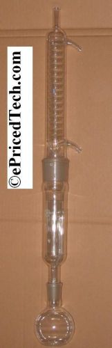 Quickfit Glass Soxhlet Apparatus Coil Condenser Extraction Tube Flask lab