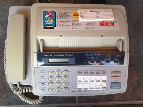 BROTHER INTELLIFAX 820MC: phone, message center, phone, fax, copier